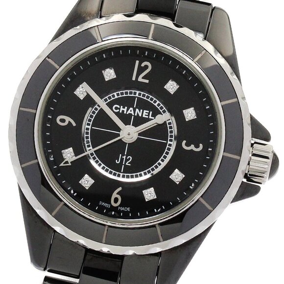 CHANEL J12 H2569 8P diamond black Dial Quartz Ladies Watch_893515 - Picture 1 of 6